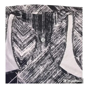 Lululemon tank top with black and white tile design